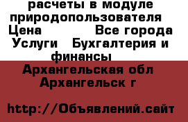 расчеты в модуле природопользователя › Цена ­ 3 000 - Все города Услуги » Бухгалтерия и финансы   . Архангельская обл.,Архангельск г.